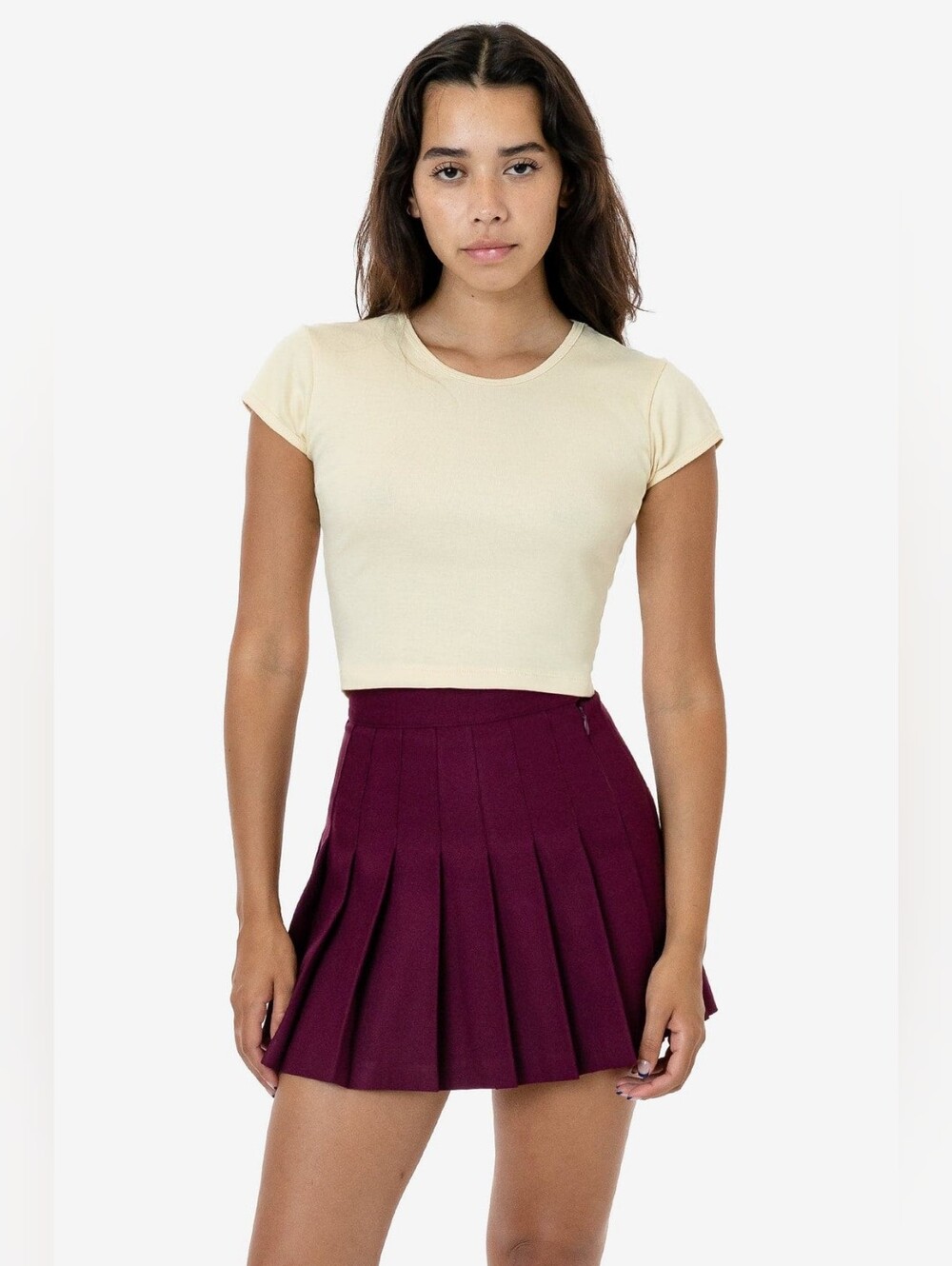 Los Angeles Apparel Pleated Tennis Skirt